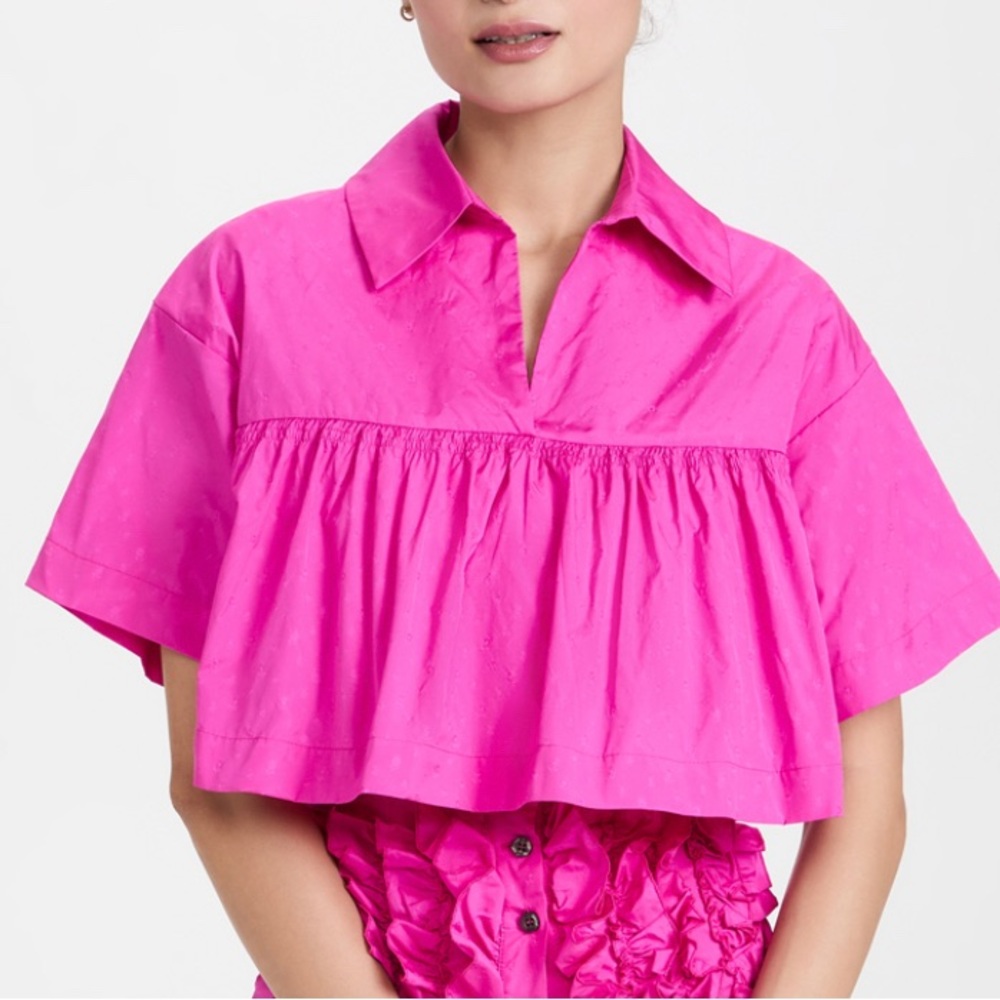 MSGM cropped pink top